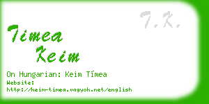 timea keim business card